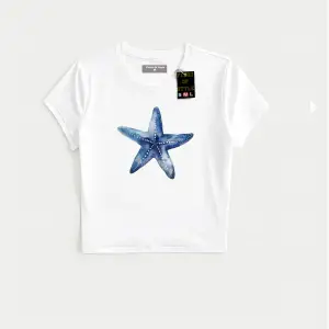 Beyaz Babby Tee mavi Özel tasarım