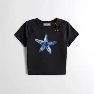 Beyaz Babby Tee mavi Özel tasarım