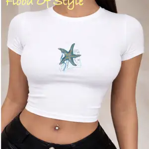 Beyaz Babby Tee mavi yıldız Özel tasarım