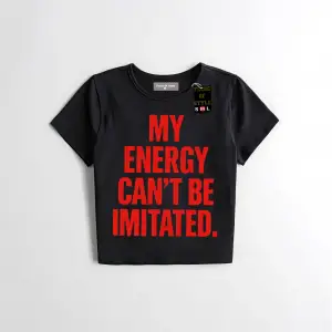 Beyaz Babby Tee myenergycantbeımıtated Özel tasarım