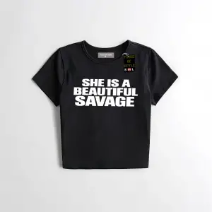 Beyaz Babby Tee o güzel ve vahşi kadın Özel tasarım