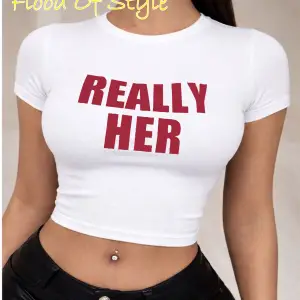 Beyaz Babby Tee reallyher Özel tasarım