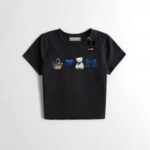 Beyaz Babby Tee sepet ayıcık kalp Özel tasarım