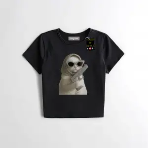 Beyaz Babby Tee taş desenli kedi Özel tasarım