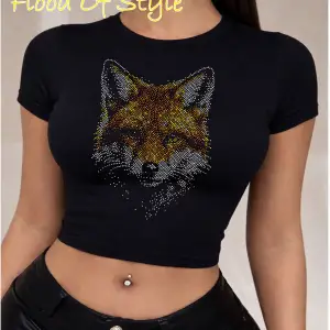 Beyaz Babby Tee taş desenli kurt Özel tasarım