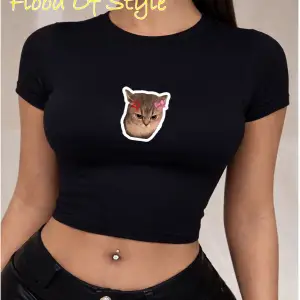 Beyaz Babby Tee tatlı kızgın kedi Özel tasarım