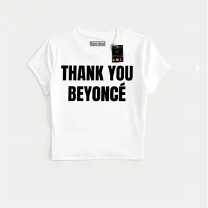 Beyaz Babby Tee thank you Özel tasarım