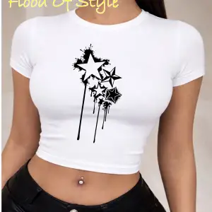 Beyaz Babby Tee yıldız Özel tasarım