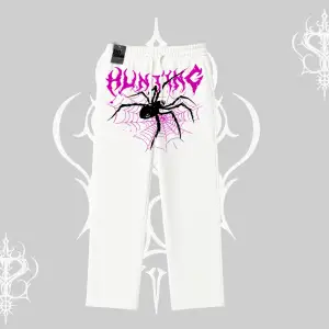 Beyaz Baggy Eşofman Altı Autumn Spider