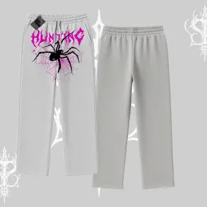 Beyaz Baggy Eşofman Altı Autumn Spider