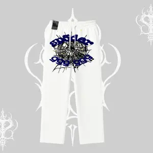 Beyaz Baggy Eşofman Altı Sp55der