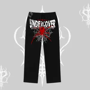 Beyaz Baggy Eşofman Altı Spider Undercover