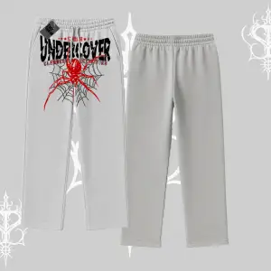 Beyaz Baggy Eşofman Altı Spider Undercover