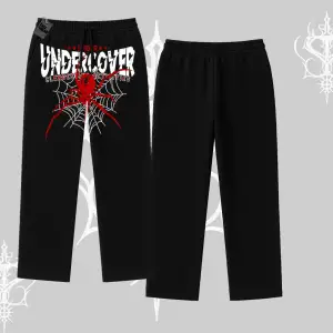 Beyaz Baggy Eşofman Altı Spider Undercover