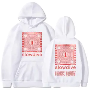 Beyaz Band Slowdive Tour Hoodies Heavy tal Fashion Sudaderas Para Muj