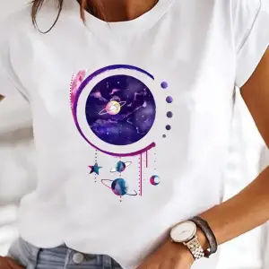 Beyaz Baskılı Yaz Suluboya Aşk Kalp Çizgili Elbise Grafik