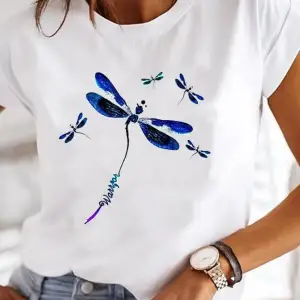 Beyaz Baskılı Yaz Suluboya Aşk Kalp Çizgili Elbise Grafik