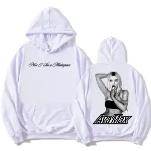 Beyaz Başyapıt Hoodie Ava Max Tıklamayın Oyun Albümü Grafik ula