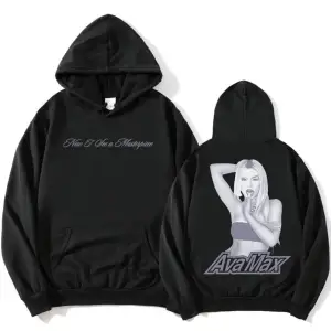 Beyaz Başyapıt Hoodie Ava Max Tıklamayın Oyun Albümü Grafik ula