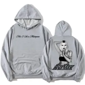 Beyaz Başyapıt Hoodie Ava Max Tıklamayın Oyun Albümü Grafik ula