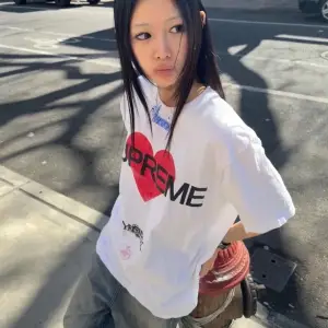 Beyaz Beyaz Stil Konfor Kawaii Yaz O-Boyun Sokak lar için Çok Yönlü Y