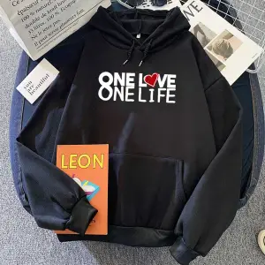 Beyaz Bir aşk bir hayat U2 bant Hoodies Hip Hop dera Mujer