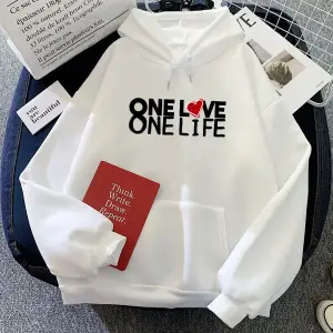 Beyaz Bir aşk bir hayat U2 bant Hoodies Hip Hop dera Mujer