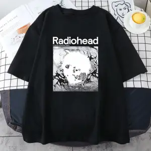 Beyaz Bir Ay Şekilli Havuz Radiohead Rock Grubu Hip Hop Streetweed Unisex
