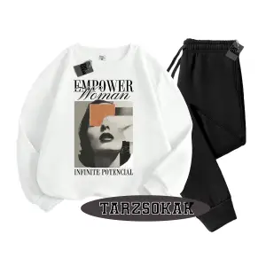 Beyaz Biskilet EmpoweR Detaylı ikili TAKIM