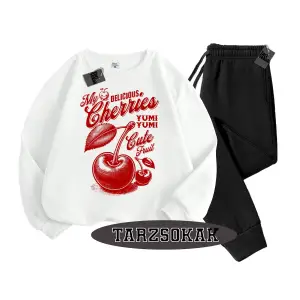 Beyaz Biskilet Herry Yum Yum Detaylı ikili TAKIM