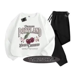 Beyaz Biskilet Orchard Detaylı ikili TAKIM