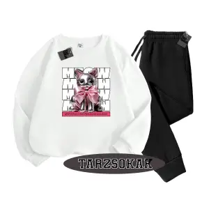 Beyaz Biskilet Where Everday Detaylı ikili TAKIM