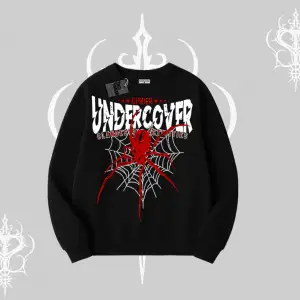 Beyaz Biskilet Yaka Sweatshirt Spider Undercover