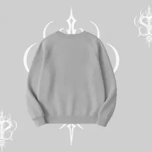 Beyaz Biskilet Yaka Sweatshirt Vampir Dış