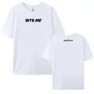 Beyaz Bite Me Reneé Rapp Şarkıcı Albümü Baskı leri Yumuşak Unisex Streetweed Kı