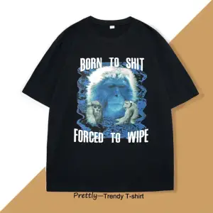 Beyaz Bok için doğmuş lar için silmeye zorla Vintage Maymunlar Maymunlar Grafik T-shir