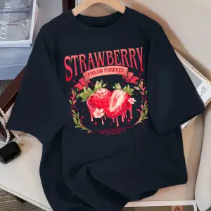 Beyaz Çilek Tarlaları Ebedi Baskı Nefes Hip-Hop Gevşek Sokak Stili Tüm Maç Giyi