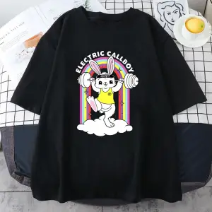 Beyaz Çocuğun bant elektrikli Callboy Grunge tarzı grafik