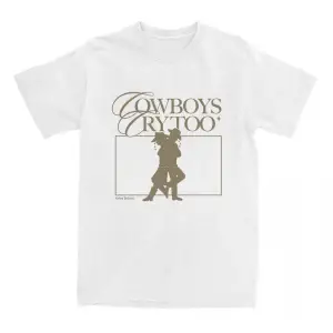 Beyaz COWBOYS CRY TOO GRAFIK T-SHIRT Kelsea Balerin Şarkıcı Baskı leri Yumuşak Yaz Tees