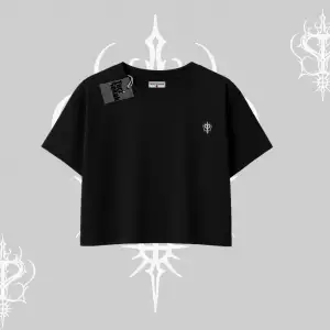 Beyaz Crop Tişört Özel logolu