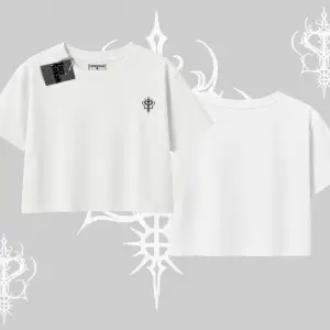 Beyaz Crop Tişört Özel logolu