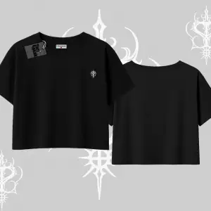 Beyaz Crop Tişört Özel logolu