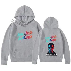 Beyaz Degrade mektup Anuel AA baskılı Hasta La Muerte