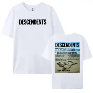 Beyaz DESCENDENTS Yaz Turu Yumuşak leri Bant Baskı