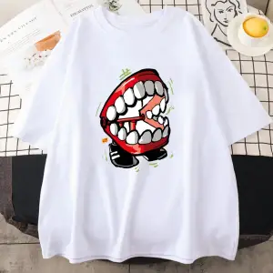 Beyaz Dudaklar karikatür grafik leri komedi patlama! Bang! Ağzına seri turu baskı