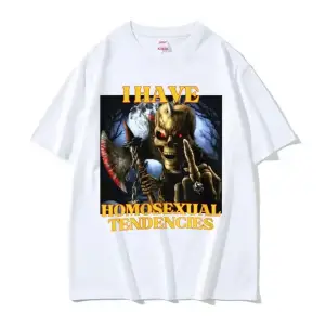Beyaz Eşcinsel Eğilimler Komik Sert İskelet Meme Harajuku Serin Vintage T