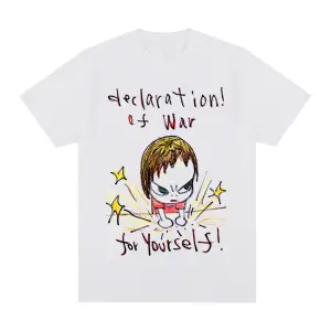 Beyaz Evrensel Karikatür Baskı Gevşek günlük Yaz Basit k T