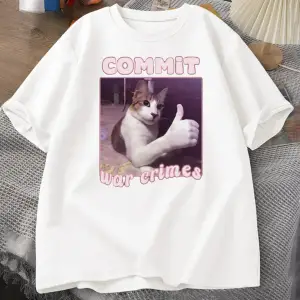 Beyaz Fare ve mektup baskı ekip boyun T-Shirt, İlkbahar & yaz için , g