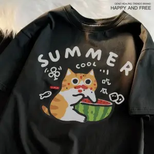 Beyaz Gevşek Sokak Vintage Grafik yazlık Grafik