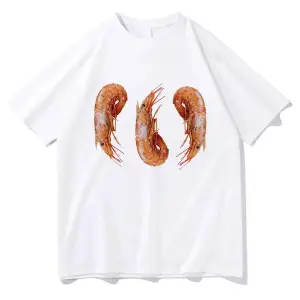 Beyaz Gil Sadece 86d Balık Tshirt Ahtapot Şef Komik/ Harajuku Yaz Üstleri U